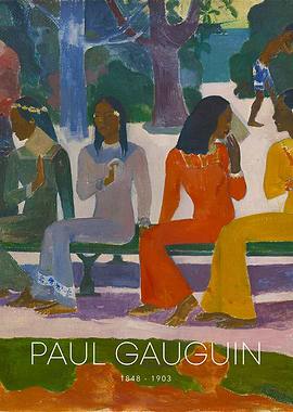 Paul Gauguin's Tahitian Women on Bench
