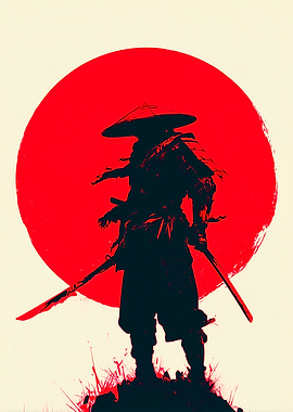 Ink Style Samurai Warrior
