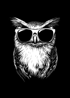 Cool Owl with Sunglasses