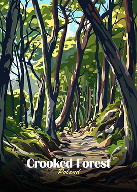 Crooked Forest Poland Art Print