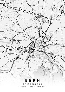 Bern, Switzerland City Map