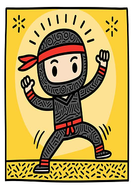 Cartoon Ninja Character Illustration