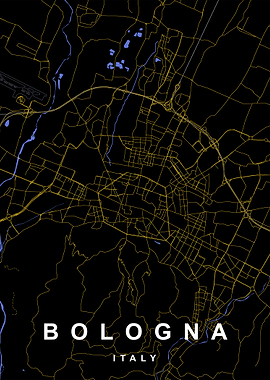 Bologna, Italy City Map
