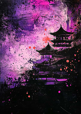 Abstract Grunge Temple