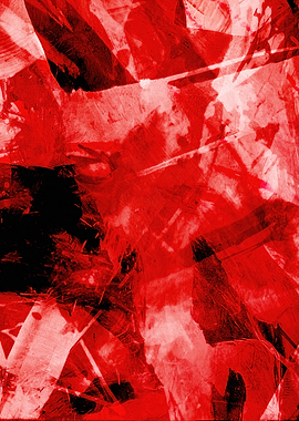Red and Black Abstract Painting