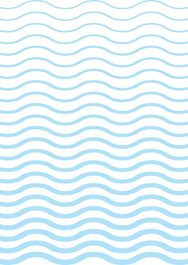 Blue and White Wave Pattern