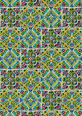 Colorful Ornate Tile Pattern