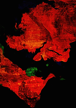 Abstract Red and Black Painting