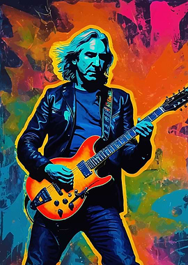 Joe Walsh Colorful Abstract Portrait