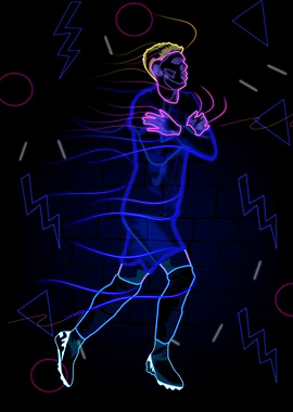 Neon cold Player Illustration