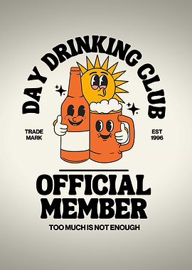 Day Drinking Club Cartoon