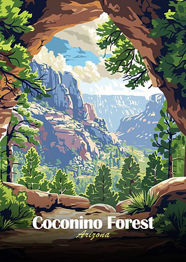 Coconino Forest Arizona Landscape Art