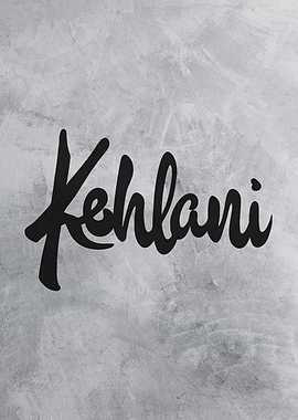 Kehlani Name Art on Gray Background