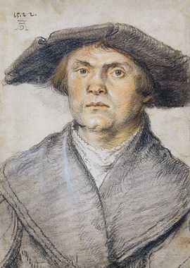 Male Portrait with overgown and wide-brimmed hat