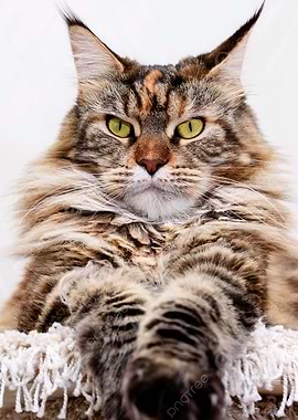 Majestic Maine Coon Cat Portrait