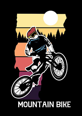 Mountain Bike Silhouette Illustration