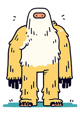 Cartoon Yeti Character Illustration