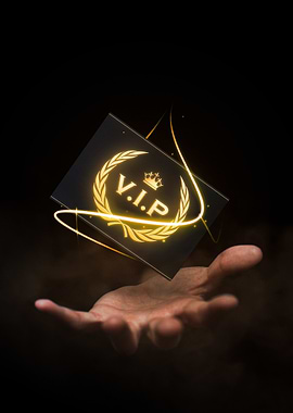 VIP Card in Hand