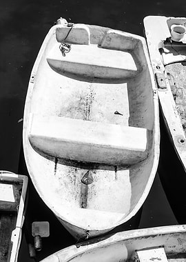 Black and White Boat Still Life