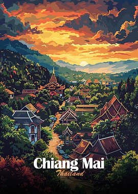 Chiang Mai Thailand Landscape Art