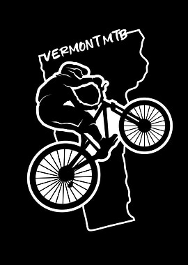 Vermont MTB Mountain Bike Silhouette