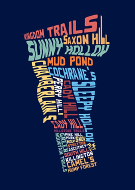Vermont Typography Map