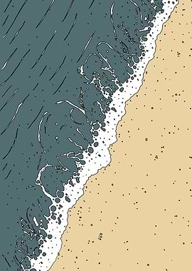 Beach Shoreline Illustration
