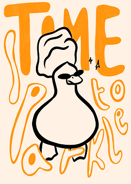 Time to Sparkle Duck Illustration