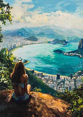Rio de Janeiro Overlook Painting