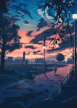 Evening Walk by the River