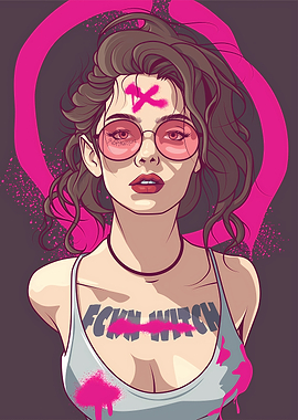 Fckn Witch Woman Portrait