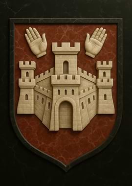 Antwerp City Crest - Marble look