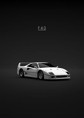Front Ferrari F40 1992 - White