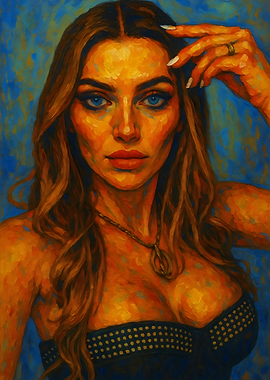 Bold Woman Portrait – Impasto Oil Painting Style