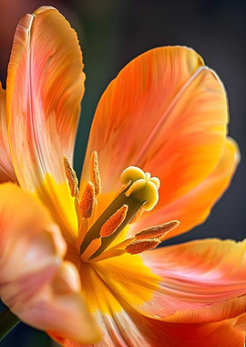 Close-up of an Orange Tulip