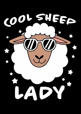 Cool Sheep Lady Cartoon