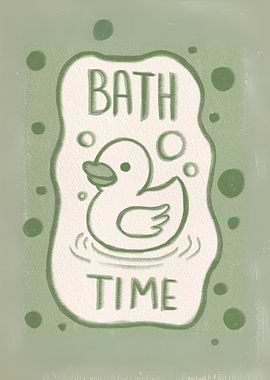 Bath Time Duck Illustration