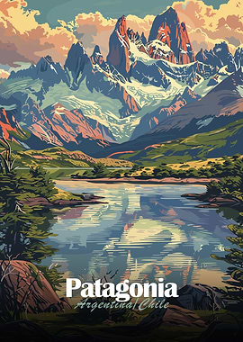 Patagonia Landscape Art Print