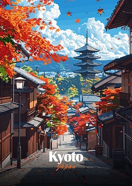 Kyoto Japan Autumn Landscape