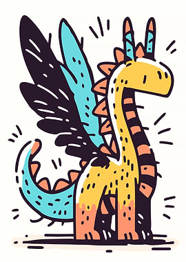 Cartoon Dragon Illustration