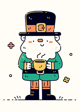 Leprechaun with Coffee