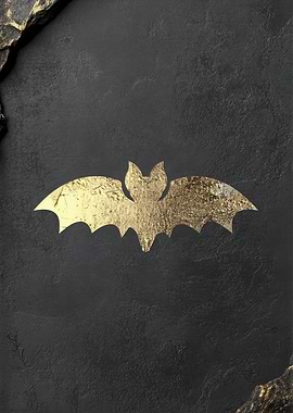 Gold bat on Stone
