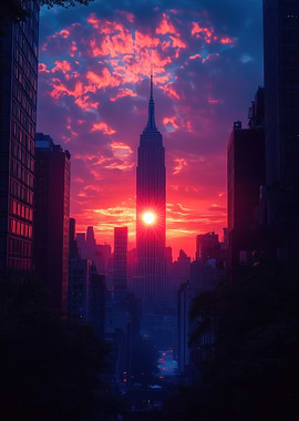 Empire State Building at Sunset
