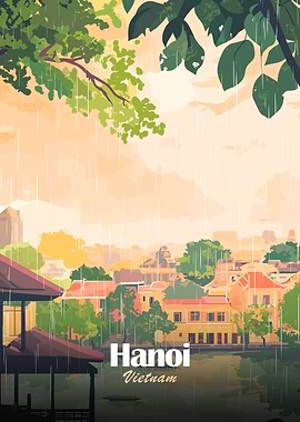 Hanoi, Vietnam in the Rain