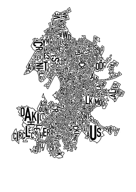 Austin Texas Map Typography Art