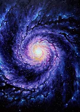 Vibrant Galaxy Painting