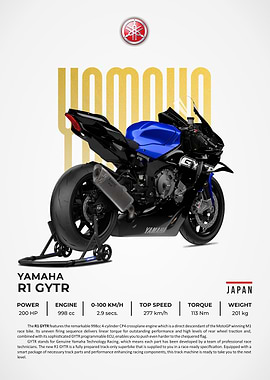 Yamaha R1 GYTR Motorcycle back side