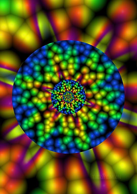 'Atomic Cohesion' Abstract Fractal Art Poster