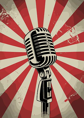 Retro Vintage Music Mic