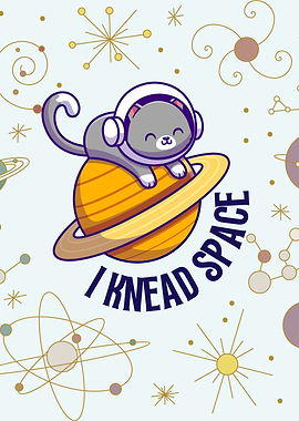 Cat Astronaut on Planet - I Knead Space